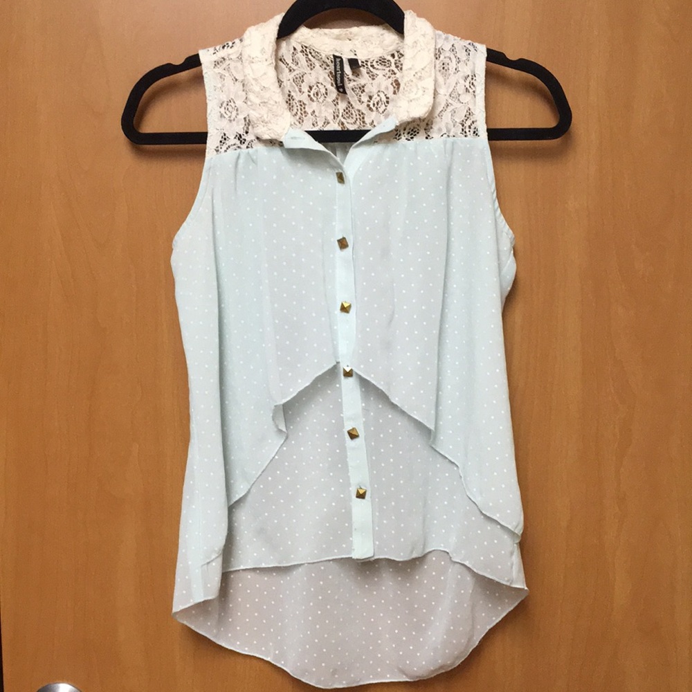 Button down Laced Blouse